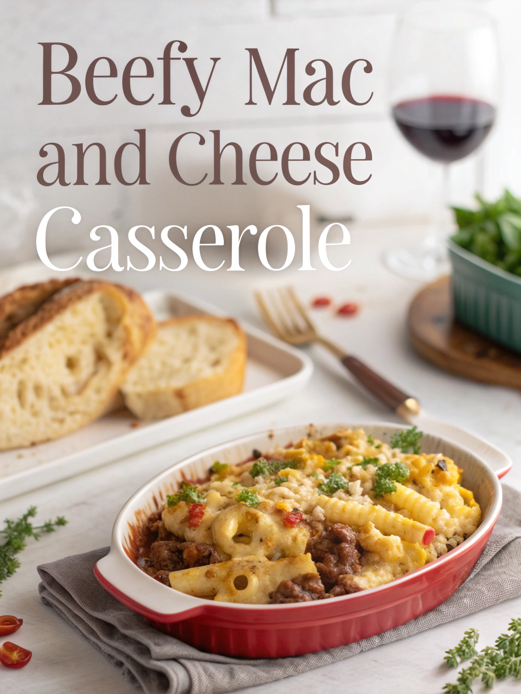 beefy mac and cheese casserole