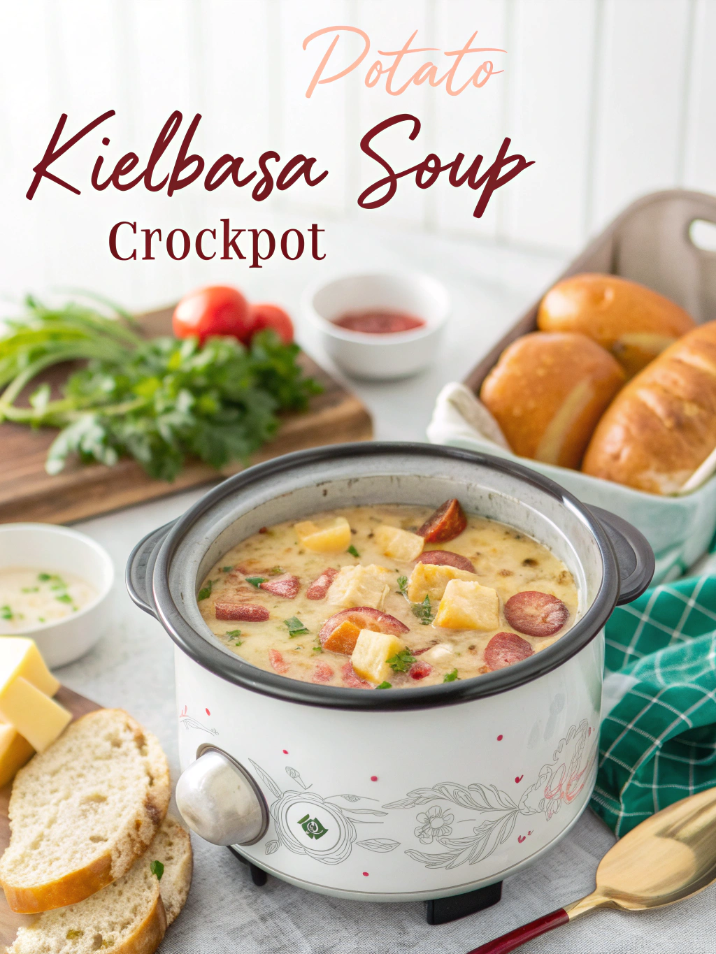 cheesy potato kielbasa soup crockpot