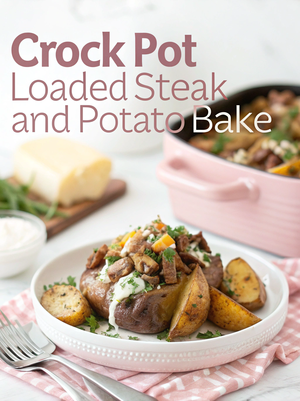 crock-pot loaded steak and potato bake