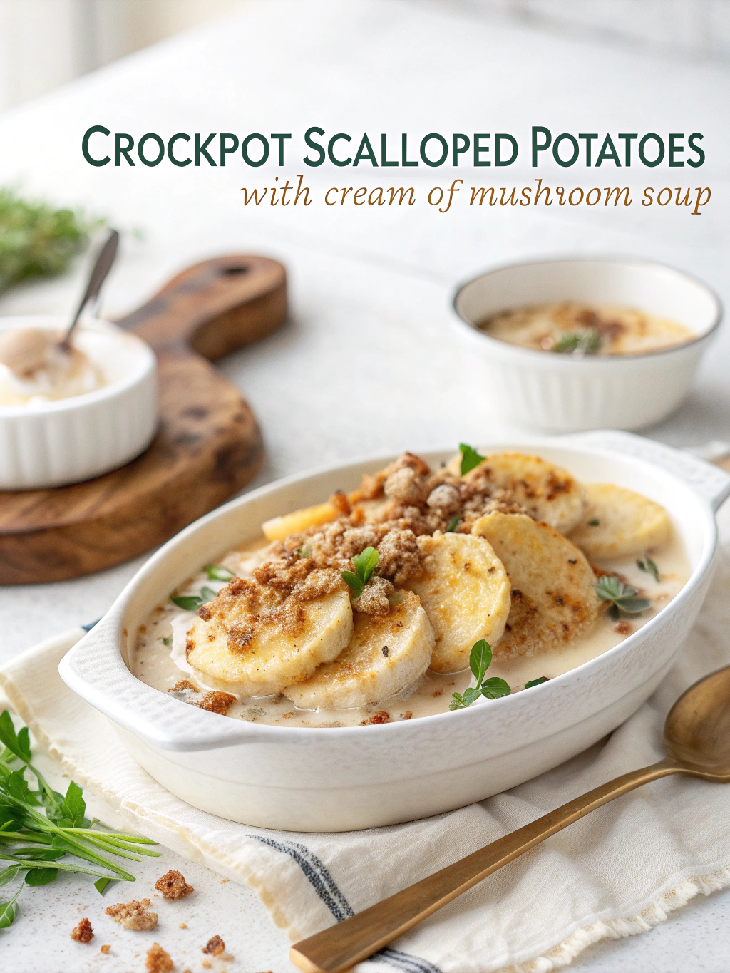 crockpot scalloped potatoes with cream of mushroom soup