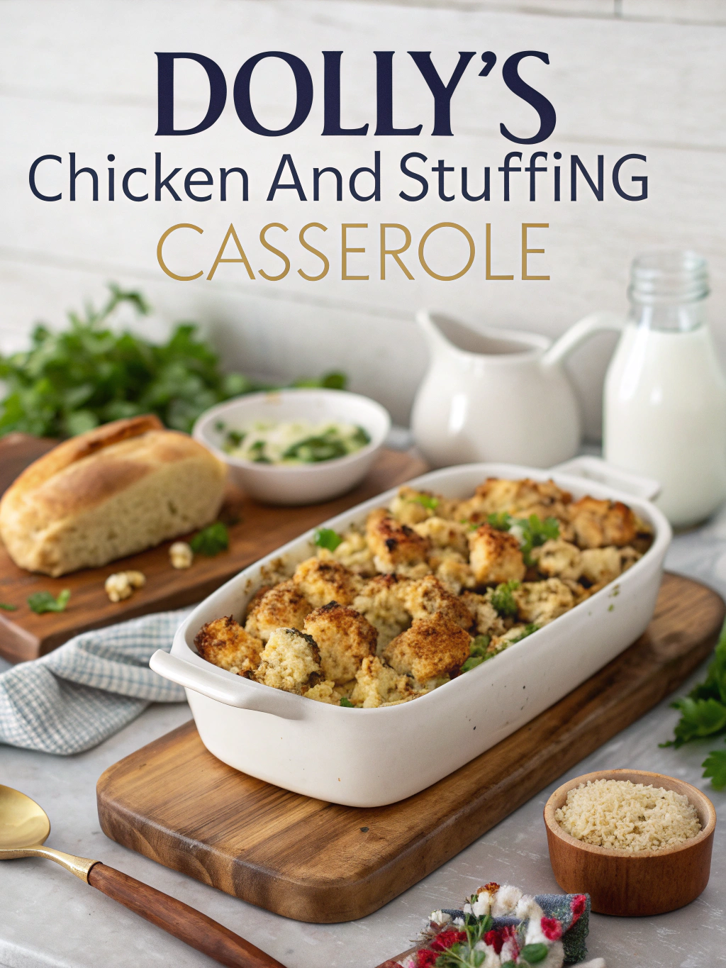 dolly's chicken and stuffing casserole