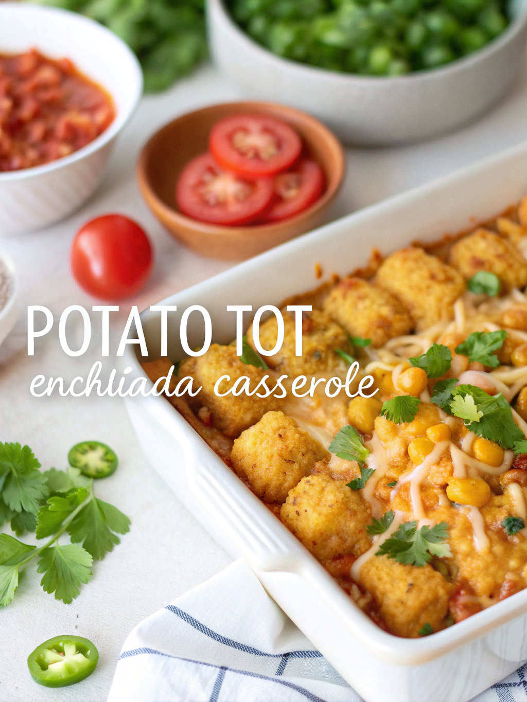 potato tot enchilada casserole