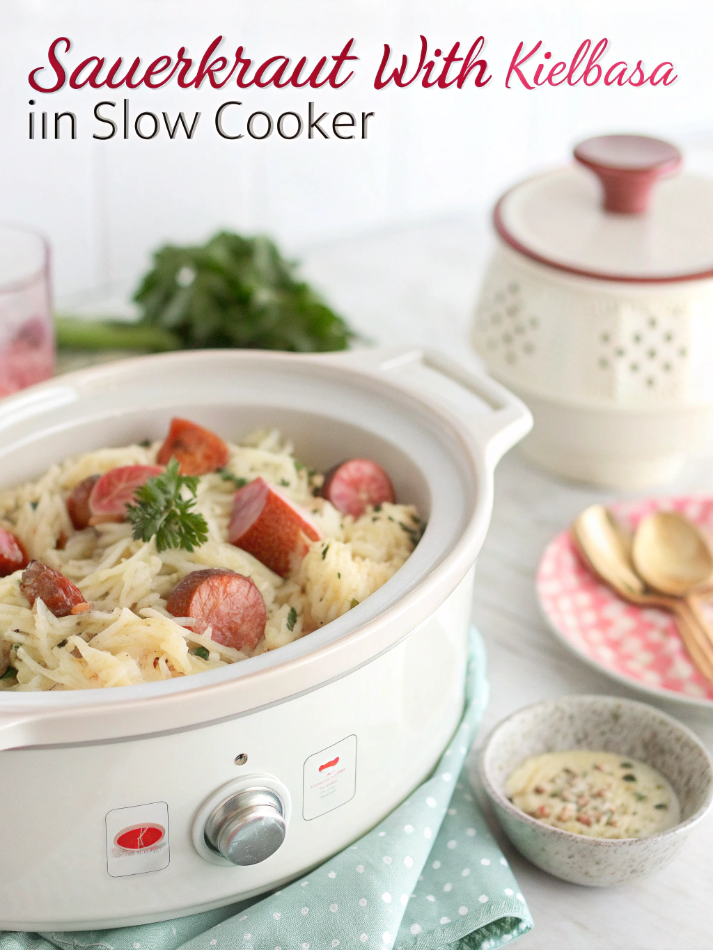 sauerkraut with kielbasa in slow cooker