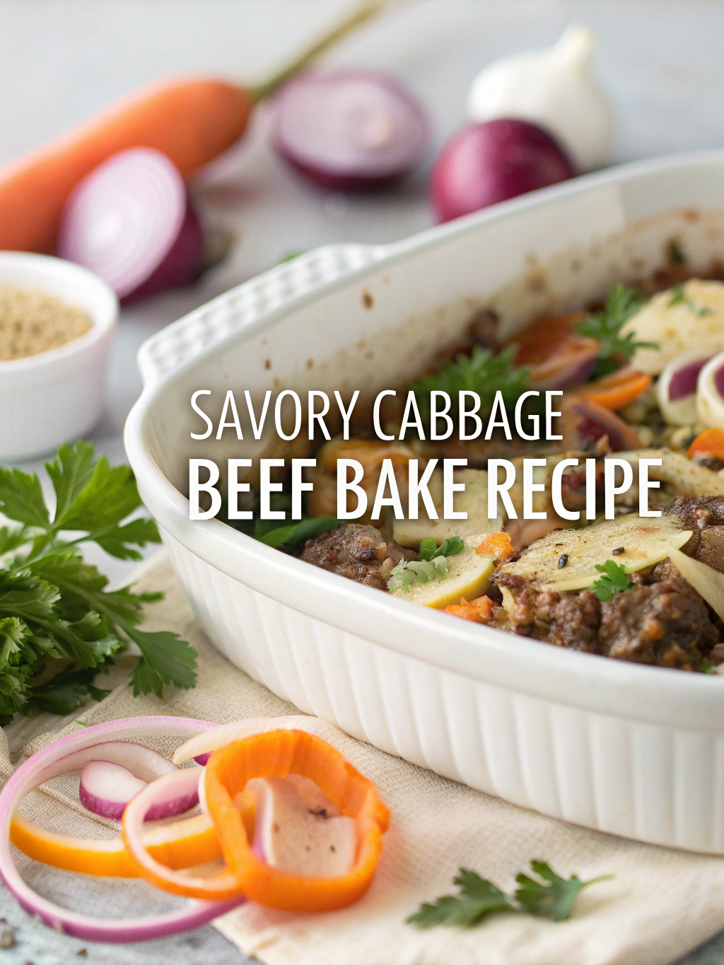 savory cabbage beef bake recipe